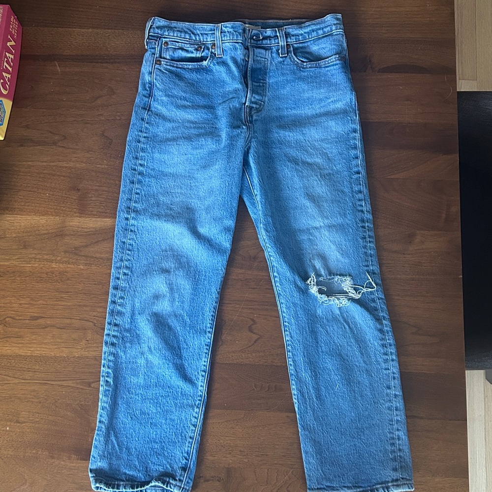 Levi's Wedgie Straight cropped Jeans